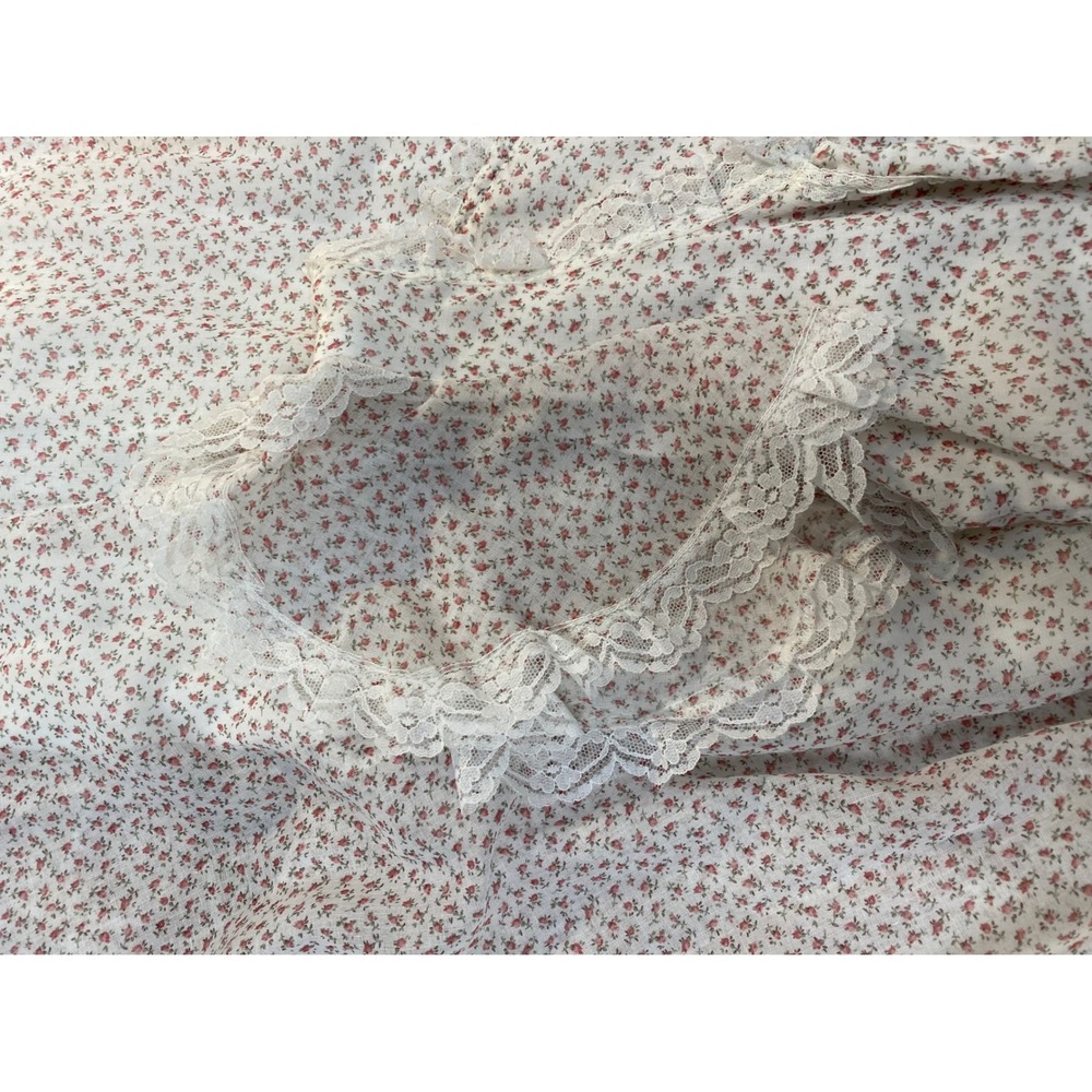 Vintage 1981 Gunne Sax By Jessica‎ Floral Prairie Maxi Dress Lace Cottage Large - Picture 12 of 14
